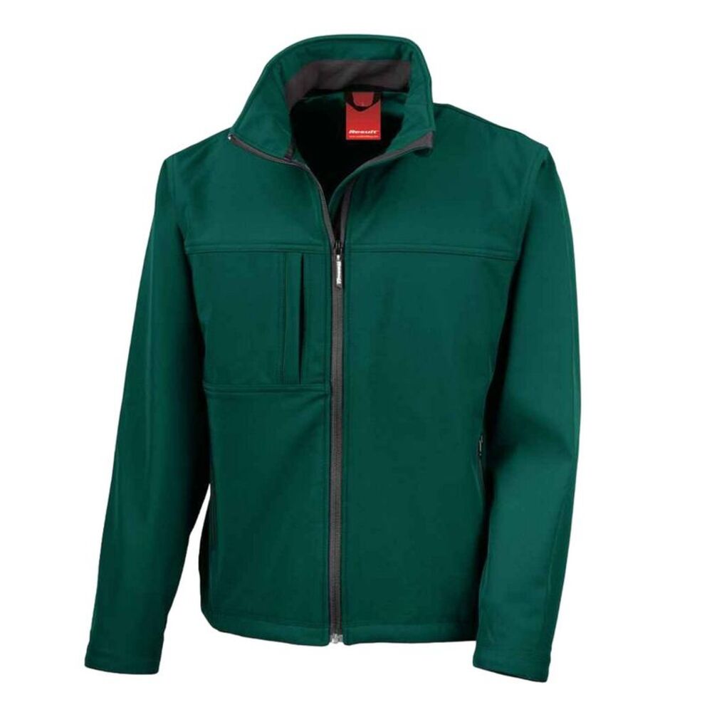 Result Mens Classic Soft Shell Jacket / Bottle Green